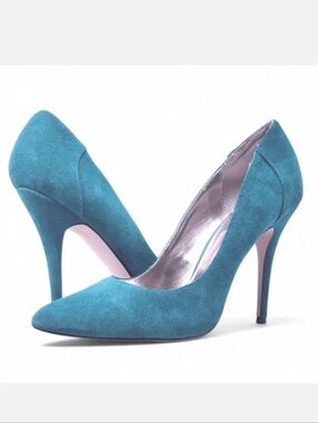 Steve Madden Carli Blue Leather Heels Sizr 9.5